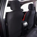 Flying Banner car seat Covers Protects Water Proof Faux Leather Carbon Fiber Front and Rear Bench (Red Black, Full Set - 9PCS