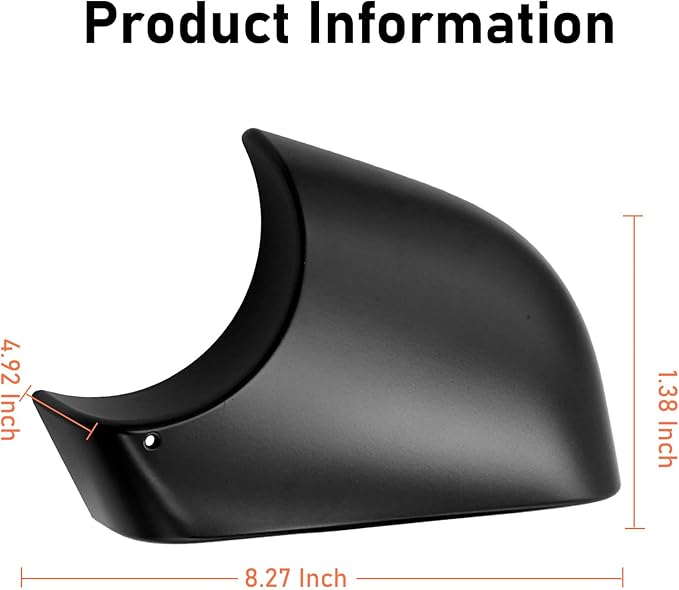 Jaronx Compatible with Tesla Model Y Mirror Lower Cover 2018-2025,Left Drive Side Rearview Mirrors Base Trim Bottom Cover Replacement for Tesla Model Y Accessories(Left)