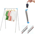Lmaray Portable Travel Garment Rack, Upgraded Easy Folding Mini Drying Clothes Rack, Retractable Drying Rack for Laundry, Tra
