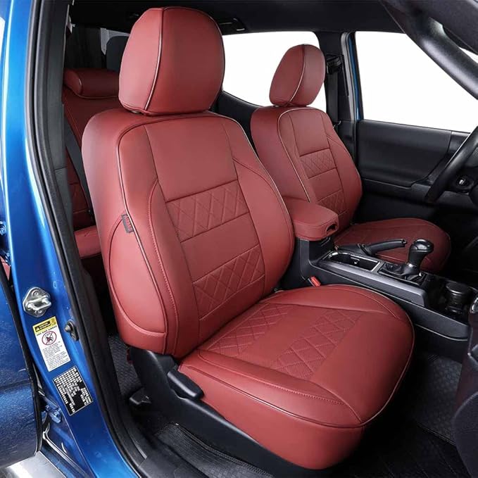 EKR Custom Fit Tacoma Car Seat Covers for Select Toyota Tacoma 2016 2017 2018 2019 2020 2021 2022 2023 Double Cab/Crew Cab - 