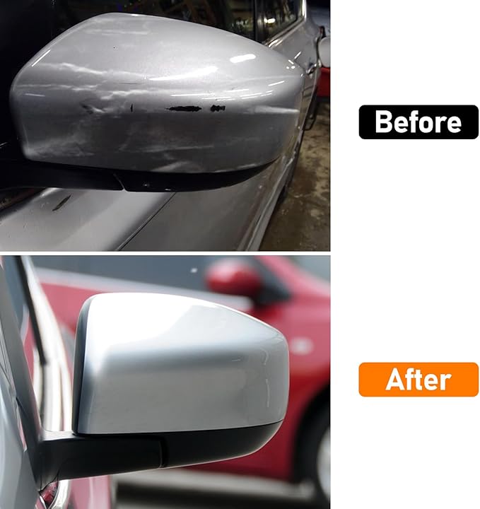 Moonlinks Compatible with Nissan Sentra 2013 2014 2015 2016 2017 2018 2019 Left Side Mirror Cover Replacement, Silver Left Driver Side Door Rearview Mirror Cap Trim