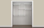ClosetMaid ShelfTrack Wire Closet Organizer System, Adjustable from 4 to 6 Ft., With Shelves, Clothes Rods, Hardware, Durable