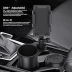 Car Cup Holder Phone Mount, Universal Auto Cell Phone Stand with Drink Expand Cup Holder,2 in 1 Multifunctional Car Cup Holde