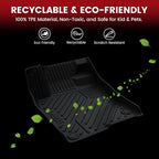 LASFIT Floor Mats & Cargo Mat Fits for Hyundai Ioniq 5(Unmovable Console) 2024 2023 2022, All Weather TPE Custom Fit Full Set Accessories for Ioniq 5 2022-2024 Floor Liners & Trunk Liner, Black