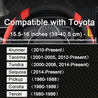 West Llama Customized Auto Car Steering Wheel Cover for Toyota Tacoma,4Runner,Tundra,Sequoia,15.5-16 inch (Black+Red-Large Si