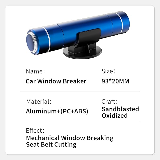 HHXS 2 Pack Window Breaker Seatbelt Cutter Car Window Breaker Safe Hammer Emergency Escape Tool, Glass Breaker Car Escape Too