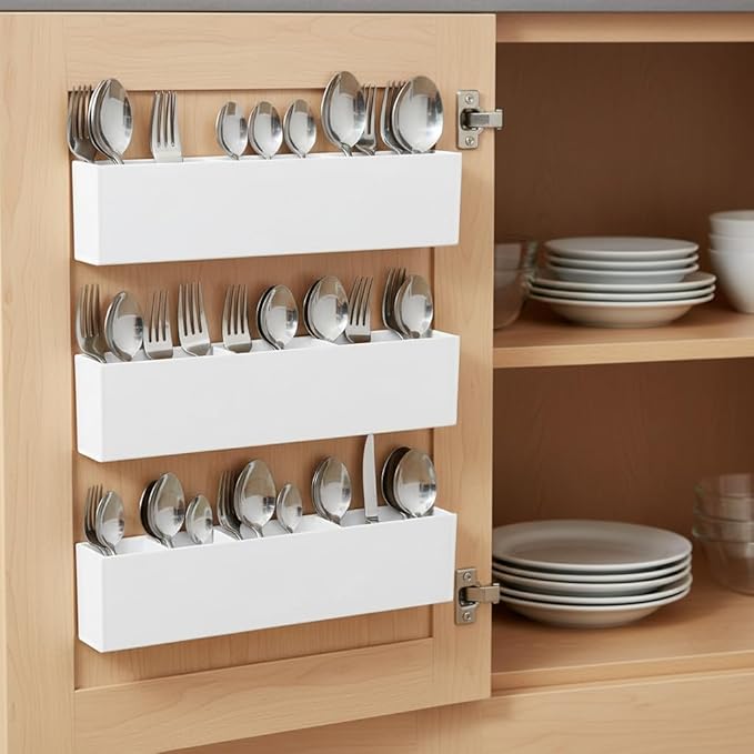 4 Pack Plastic Drawer Organizers for Home, Kitchen, Bathroom, Under Sink, Vanity, Medicine Cabinet and Office Use, White