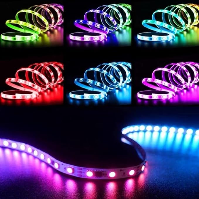Peg Board with RGB+IC LED Strip Lights,2PCS Metal Pegboard Panels,Heavy Duty Pegboard Gaming Room Wall Organizer with Hooks,D