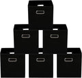 Yunkeeeper storage bins Cubes, Fabric Cube Organizer with Handle, Foldable Cube Bins for Cloth or Accessary Storage, 11x11x11