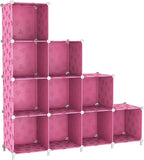 UNKU Cube Storage Organizer, 10 Cube Closet Organizer Storage Shelves, DIY Stackable Bookcase, Clothes Organizer Shelf for Cl