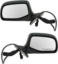 TRQ Driver and Passenger Side Mirror Assembly Set Power Foldaway Smooth Paint to Match Compatible with 1992-1996 Ford Bronco 