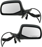 TRQ Driver and Passenger Side Mirror Assembly Set Power Foldaway Smooth Paint to Match Compatible with 1992-1996 Ford Bronco 