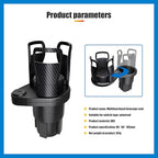 jeseny Pack-1 Car Cup Holder, 360 Degrees Rotating Adjustable Base Car Water Cup Holder, 2 in 1 Multifunctional Drink Holder (Black)