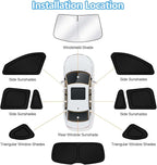 KUST Car Window Shades for 2016-2022 BMW X1 F48 Accessories Windshield Sun Shade Side Rear Window Covers Sunshade Privacy Protection for Camping Blackout UV Block Full Set 10PCS