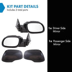 TRQ Driver & Passenger Side Power Mirror Set Paint to Match, Memory, Manual Fold, Housing Turn Signal Compatible with 2014-20