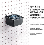 Sieral 30 Pcs Pegboard Organizer Accessories Kit Includes Peg Board Shelving Storage Basket Organizer Bins Hooks Loops Cup wi
