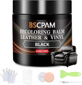 Black Leather Recoloring Balm,Leather Couch Scratch/Stain Remover,Leather Repair kit for Vinyl Furniture and Car Interior,Lea