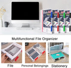 Lemical Paper Storage Containers 4 Pack Scrapbook Storage Box Portable Project Case for 8.5 x 11 Paper Letter Plastic Documen