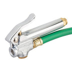 STEELMAN 75052 Straight Chuck Tire Inflator with Built-in Gauge and Green 12-Inch Hose