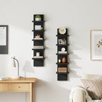 HOOBRO Wall Shelf and Console Table, 2 Pack Floating Shelves Wall Mounted, Narrow Console Table with Adjustable Height (31.5"