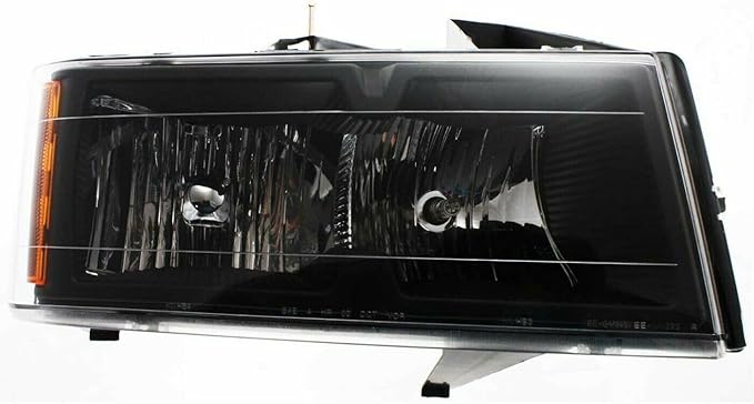 4pcs Headlight Left Right Side Plastic Lens Corner Light Clear & Amber Corner Light Color/Finish Clear Lens Black Interior He