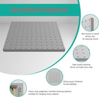 Peg Board, 4 Pack Metal Pegboard Panels Grey Pegboards Wall Organizer with Bent Frame Large Heavy Duty Peg Board for Walls Ho