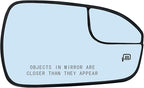 Passenger Right Side Mirror Replacement for 2013 2014 2015 2016 2017 2018 2019 2020 Ford Fusion Side Mirror Glass - Side View Heated Convex Mirror with Blind Spot Rear Holder