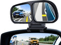 Blind Spot Mirror, Double Glass Adjustable Rear View Wide Angle Mirrors for Most Cars Truck SUV, 1 Piece (Black-Left)
