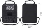 Tactical Car Seat Back Organizer Upgraded Tactical Molle Seatback Cover Protector Universal Fit Vehicles Truck MPV Pickup (Black)