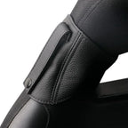 1X Genuine Leather Bucket Seat Belt Guide Seatbelt Holder Protector for Bride RECARO 【Black Leather/Black Stitching】