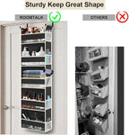 Over The Door Hanging Organizer 5-Shelves and 10 Side Pockets, Over The Door Storage for Bathroom and Bedroom, Back of Door O