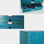 Wooden Storage Box with Drawers Vintage Office Supplies and Accessories Letter Tray Wood Desktop File Organizer 4 Tier Paper 