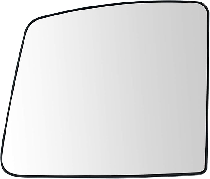 TRQ Passenger Side Upper Mirror Glass with Backing Plate For Factory Equipped & Aftermarket Mirrors Compatible with 2012-18 N