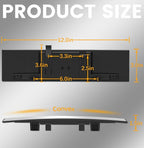 Rear View Mirror, Chrome Coat Anti-glare Panoramic Wide Angle Rearview Mirror Interior Clip-on Universal 12 Inch Convex Car Mirrors for Car SUV Trucks to Reduce Blind Spot 2 Pack