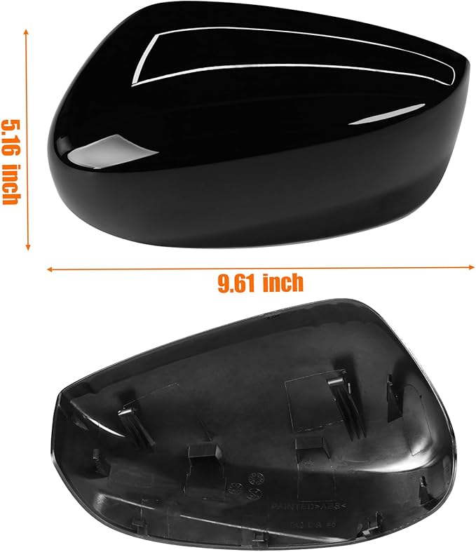 Yumzeco Compatible with Honda Accord Side Mirror Cover Trim 8th Gen 2008 2009 2010 2011 2012, Glossy Black Door Rearview Mirror Caps for Honda Accord W/O Light Hole - Left Driver Side