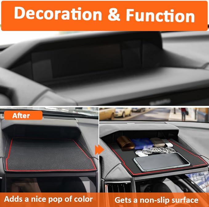 Auovo Dashboard Mat Compatible with Subaru Crosstrek Accessories 2018-2023 Forester 2019-2024 XV Impreza 2018-2023 Car Interi