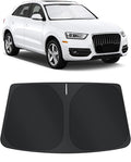 TINGLU Sun Shade for Audi Q3 2013-2018 Accessories Windshield Sun Shade Window Shade UV Rays Protection Sun Visor Cover with Steering Wheel Sunshade Storage Bag