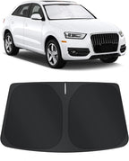 TINGLU Sun Shade for Audi Q3 2013-2018 Accessories Windshield Sun Shade Window Shade UV Rays Protection Sun Visor Cover with Steering Wheel Sunshade Storage Bag