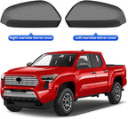 Chrome Carbon Fiber Style Car Side Door Mirror Trim Cover for Toyota Tacoma 2024 2025 2026 and 4Runner 2025 2026 (Rearview with Turn Signal Lamp）Auto Exterior Decorations Accessories Decor Kit