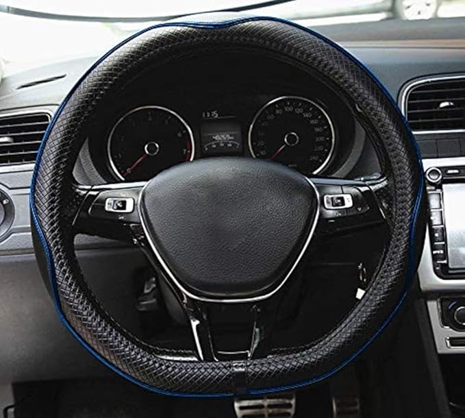 Mayco Bell Flat Bottom Steering Wheel Cover Anti-Slip,Safety,Soft,Breathable,Durable,Full Surround,Comfortable Grip Microfibe