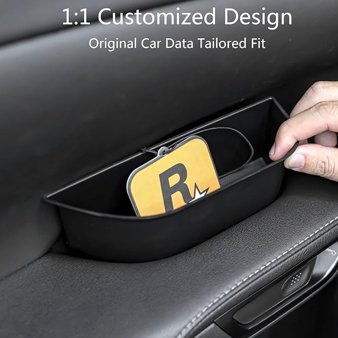 4PCS Car Door Organizer Tray for RX 2023 2024 2025 Front & Rear Door Pocket Inner Organizer Trays TPE for RX Hybrid RX 350h 500h F Sport Premium+ Luxury F Sport Accessories Black