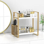 LEMIKKLE Bathroom Counter Organizer with Basket, Perfume,Makeup Organizers for Vanity,Storage Organizers for Bathroom, Kitche