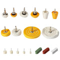 Polishing Wheel for Drill Kits, 10pcs Buffing Wheels, 5pcs Felt Wheels and 3pcs Compound, Different Size and Density Polisher Wheels for Metal, Jewelry, Car, Aluminum, DIY Buffing & Finishing