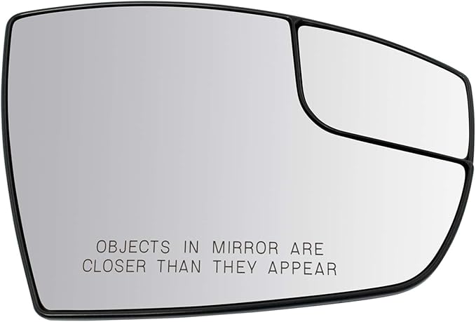 TRQ Right Passenger Side Spotter Mirror Glass Power Convex Compatible with 2013-2016 Ford Escape 2013-2018 Ford C-Max
