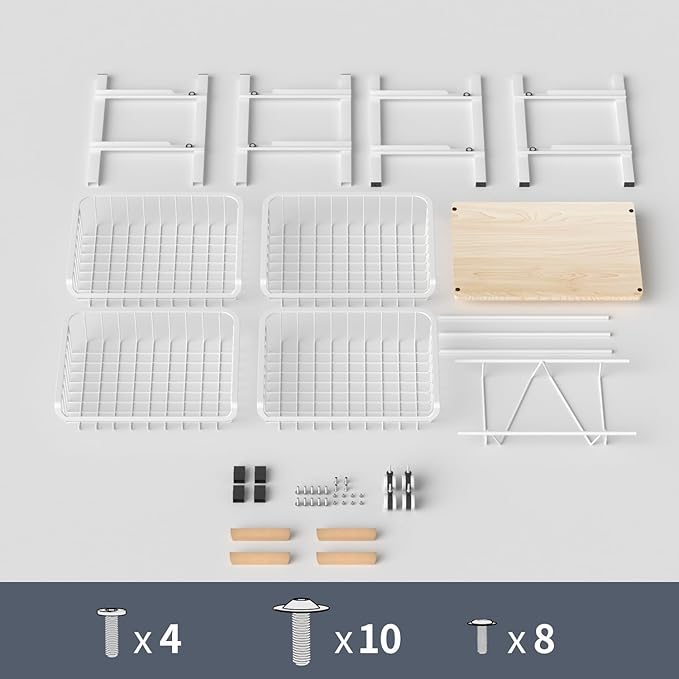 NiuYichee 5-Layer Fruit Basket Kitchen Food Storage Organizer and Storage Rack, Stackable Storage cart with Desktop, Pull-Out