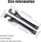 2 Pack Black Car Seat Gap Filler Organizer, Universal Car Seat Gap Plug with Seatbelt Slot, Anti-Drop Organizer for Keys Phones Storage for Auto Truck SUV