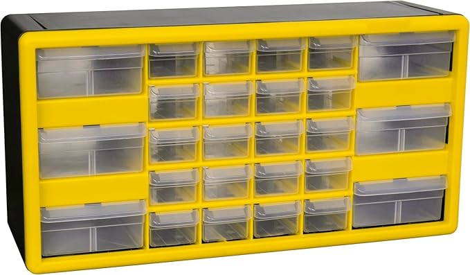 Akro-Mils 26-Drawer Plastic Drawer Storage Cabinet for Garage Organization, Bead Organizer, Building Bricks Storage, Teacher 