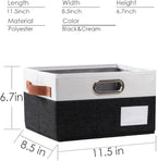 PRANDOM Foldable Storage Bins with Handles [3-Pack] Fabric Collapsible Storage Boxes Baskets Cubes Containers with Handles fo