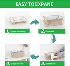 Bidtakay Small Storage Baskets for Shelves 3 Pack Fabric Storage Bins for Organizing Linen Collapsible Organizer for Closet-F