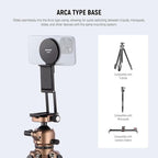 NEEWER Continuity Camera Mount for Desktop Monitor, Magnetic Tri Fold Desk Phone Webcam Holder with Arca Type Base, Compatible with MagSafe iPhone iMac Apple TV 4K Desktop Mac Laptop Samsung, SP08